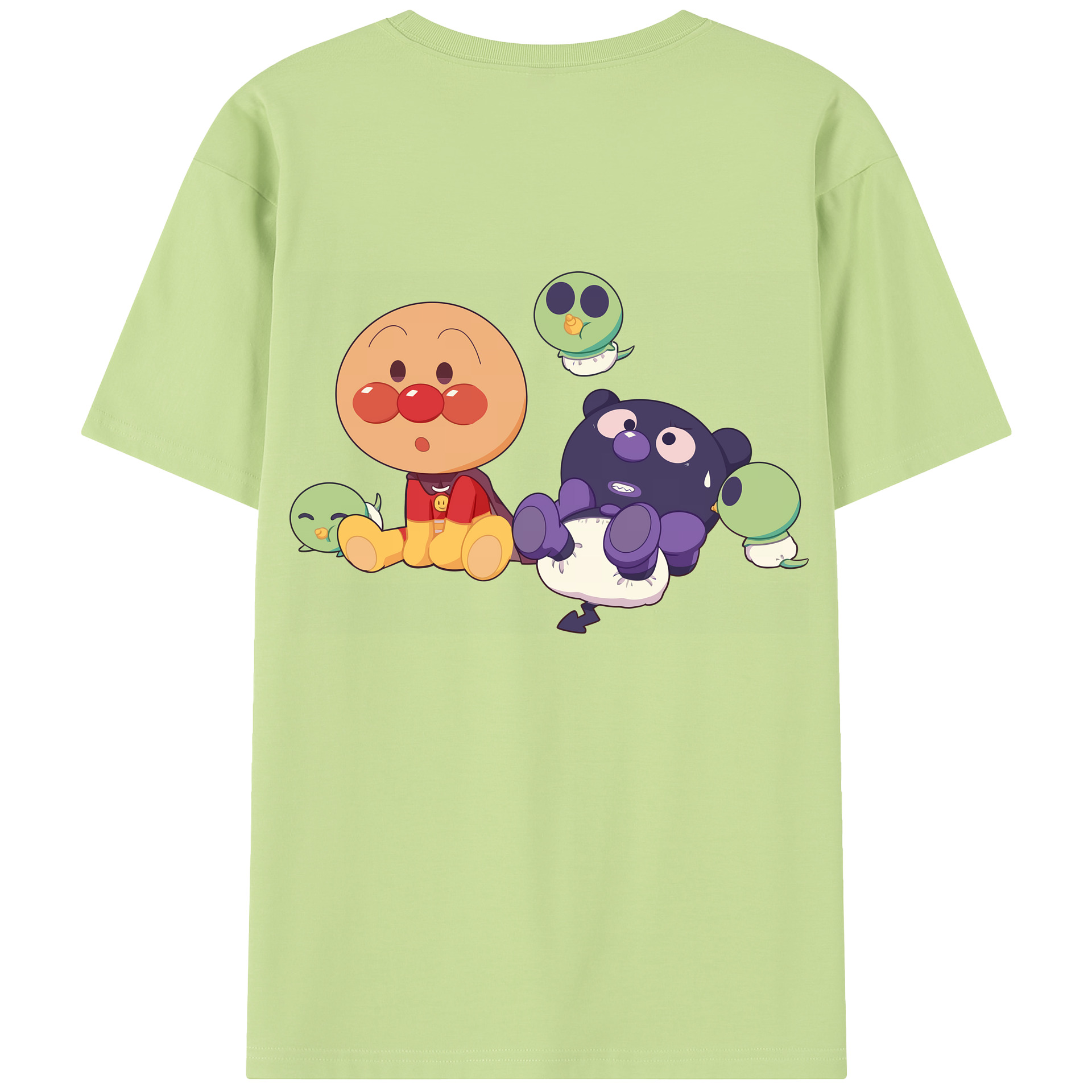 （画像用） アンパンマン Anpanman 綿100％半袖Tシャツ（背面プリント）